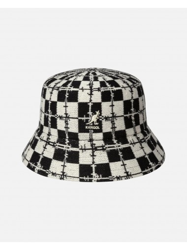 Barbed Check Bucket - Black/Cream
